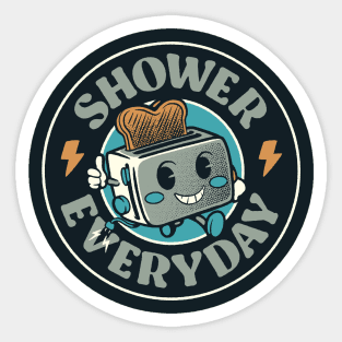 Shower Everyday Vintage Toaster by Tobe Fonseca Sticker